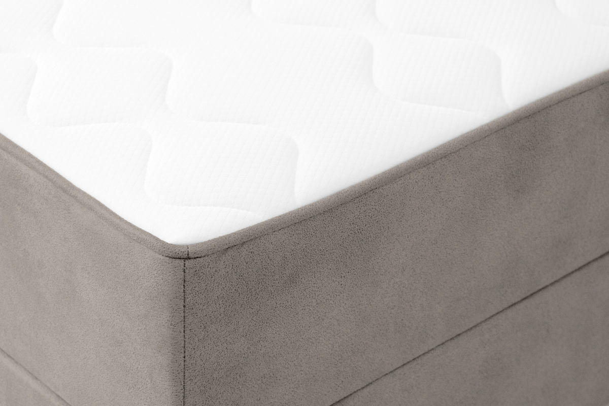 BOXBETT 120/200 cm  in Taupe  - Taupe/Schwarz, KONVENTIONELL, Kunststoff/Textil (120/200cm) - Carryhome