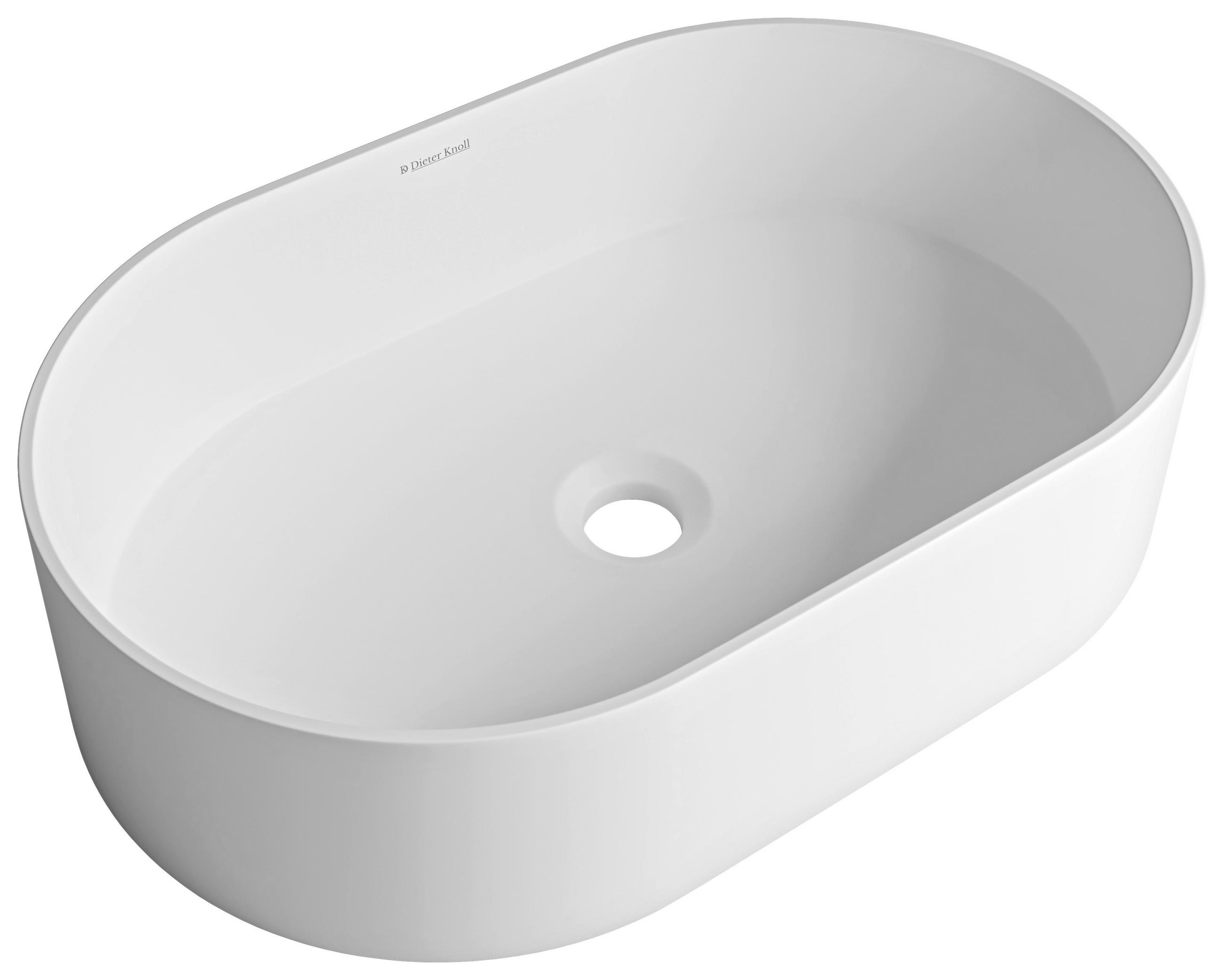 WASCHBECKEN 55/14/35 cm  - Weiß, Basics, Stein (55/14/35cm) - Dieter Knoll