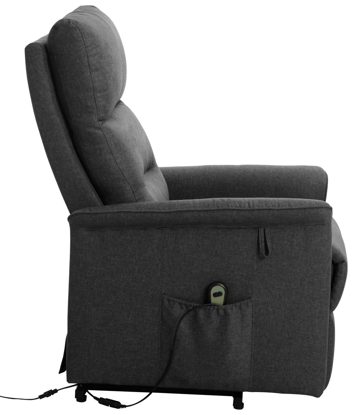 FERNSEHSESSEL Mikrofaser Grau  - Schwarz/Grau, KONVENTIONELL, Kunststoff/Textil (74/109/89cm) - MID.YOU