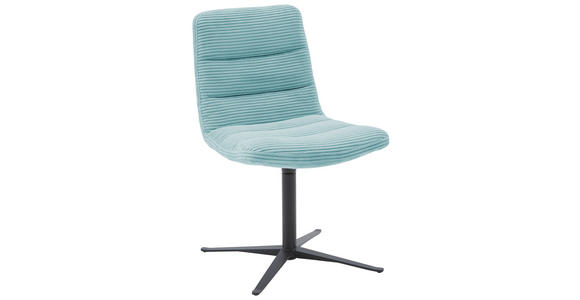 STUHL - Petrol/Schwarz, Design, Textil/Metall (52/88/66cm) - Dieter Knoll