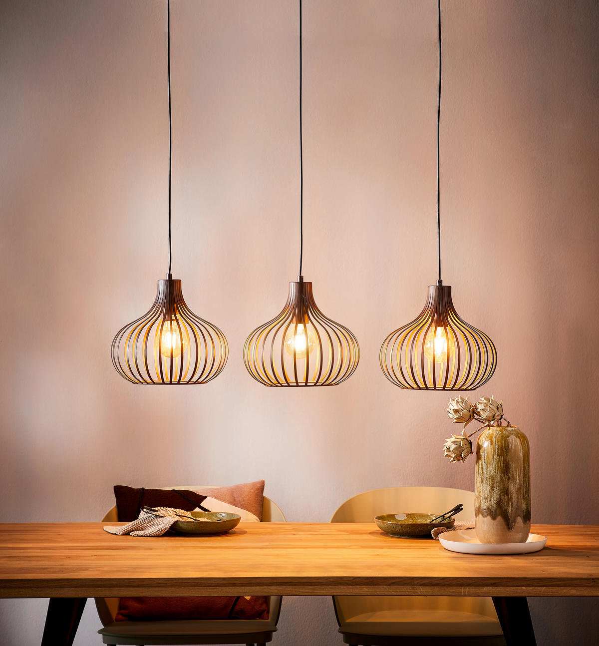 HÄNGELEUCHTE FRISCO 105/28/150 cm   - Rostfarben, Trend, Metall (105/28/150cm)