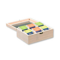 ŠKATLA ZA ČAJ     21,7/16/9 cm         - bela, Basics, les (21,7/16/9cm) - Kesper