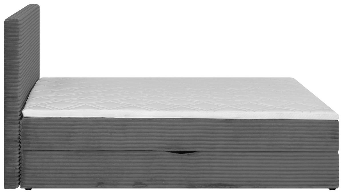 BOXBETT 140/200 cm  in Grau  - Schwarz/Grau, Trend, Kunststoff/Textil (140/200cm) - Boxxx