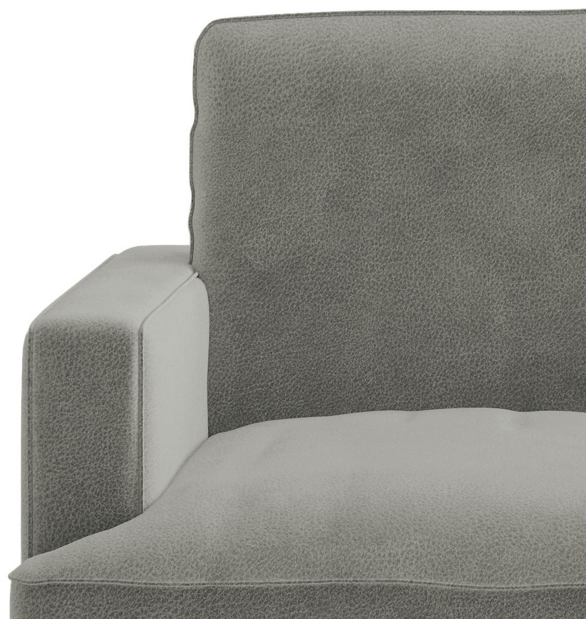 ECKSOFA in Flachgewebe Grau  - Champagner/Schwarz, Design, Textil/Metall (250/202cm) - Livetastic