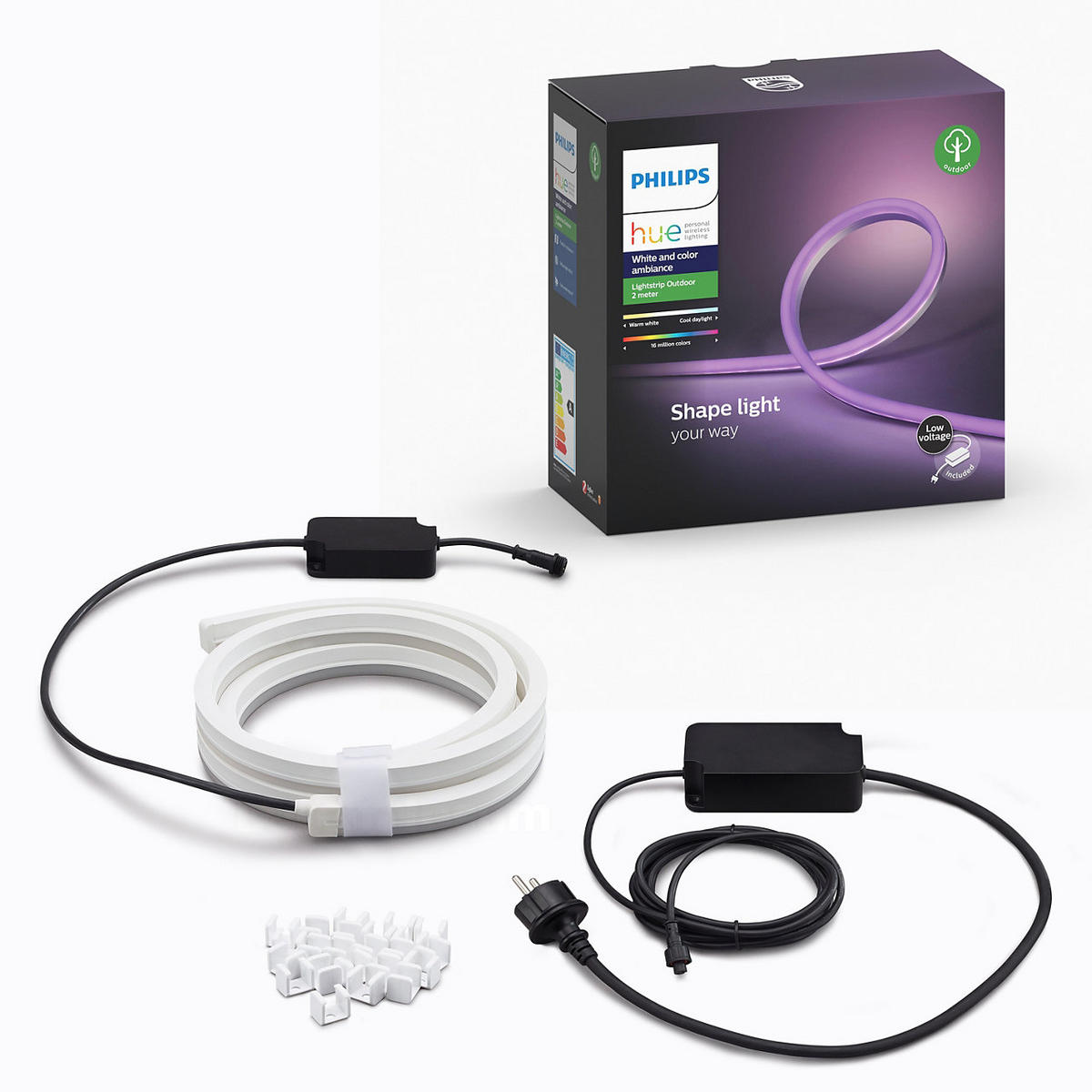 LED-STRIP White & Color Ambiance Lightstrip Outdoor 2m 487 cm   - Transparent, Design, Kunststoff (487cm) - Philips HUE