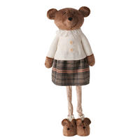 DEKORAČNÝ MEDVEĎ - hnedá, Basics, kov/textil (35/21/120cm)