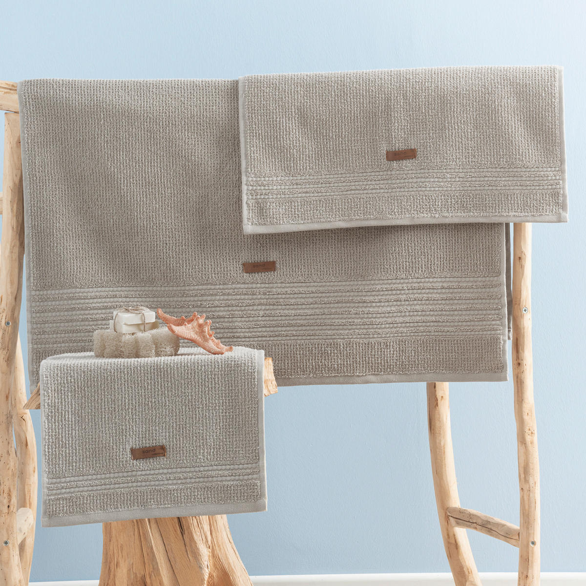 FROTTIERSET Beige 3-teilig  - Beige, Basics, Textil (75/150cm)