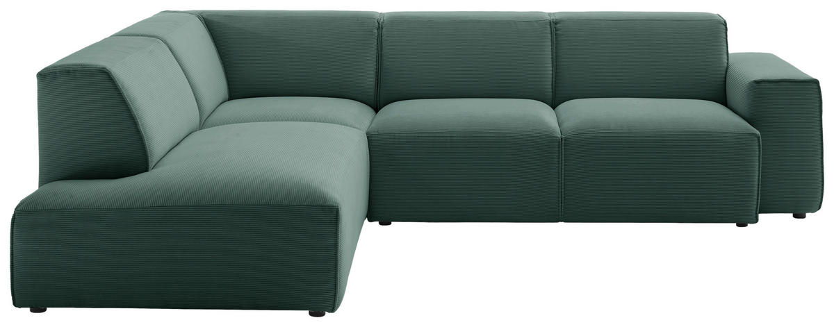 Freisteller von Pure Home Lifestyle ECKSOFA Grün Cord.