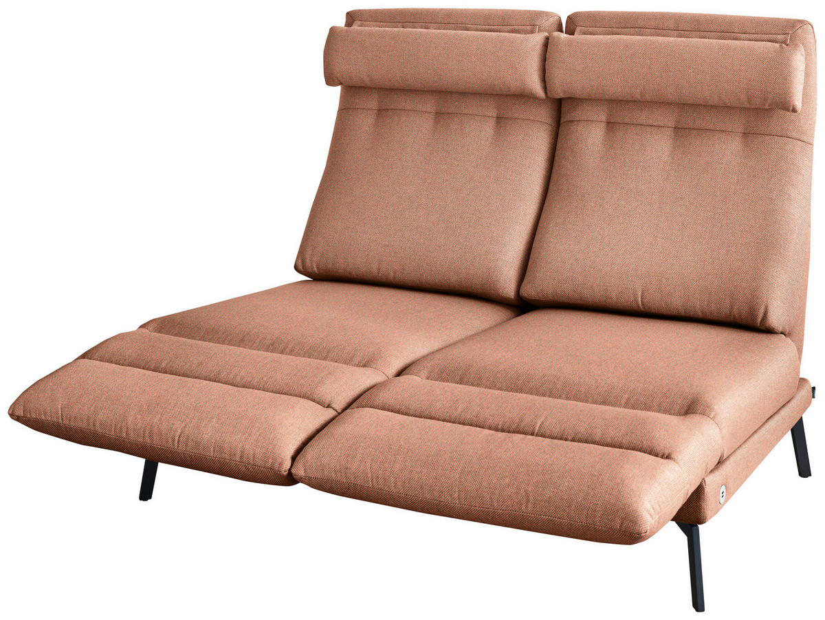 2-SITZER-SOFA Flachgewebe Rostfarben, Orange  - Rostfarben/Schwarz, Design, Textil/Metall (178-226/83-113/96-177cm) - Dieter Knoll