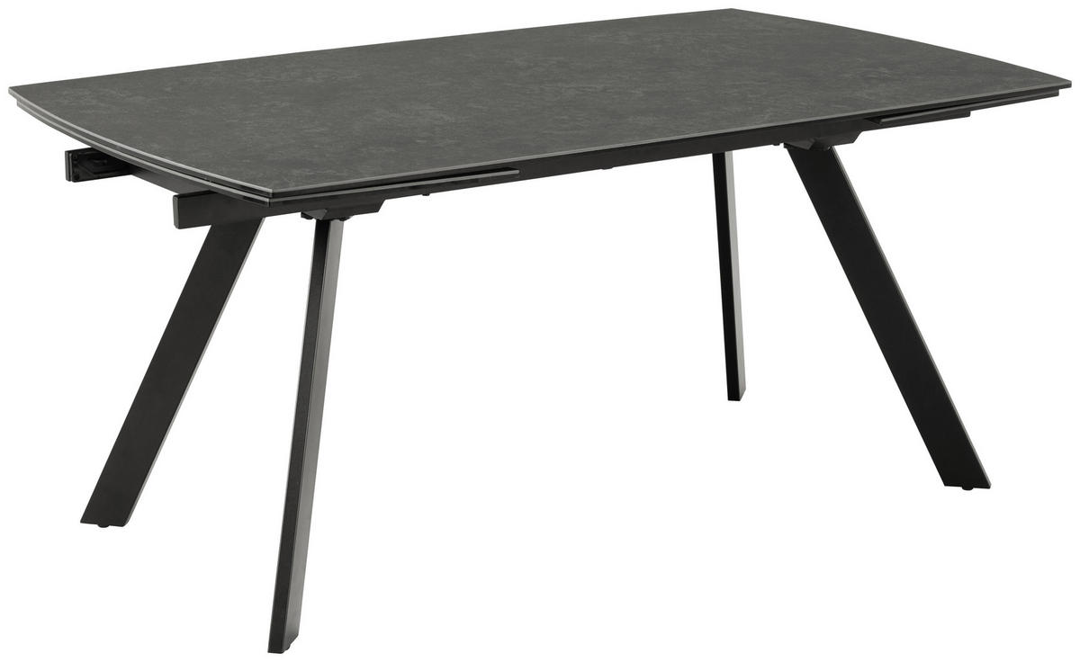 ESSTISCH in Metall, Keramik 160/97/75 cm  - Schwarz, Design, Keramik/Metall (160/97/75cm) - MID.YOU