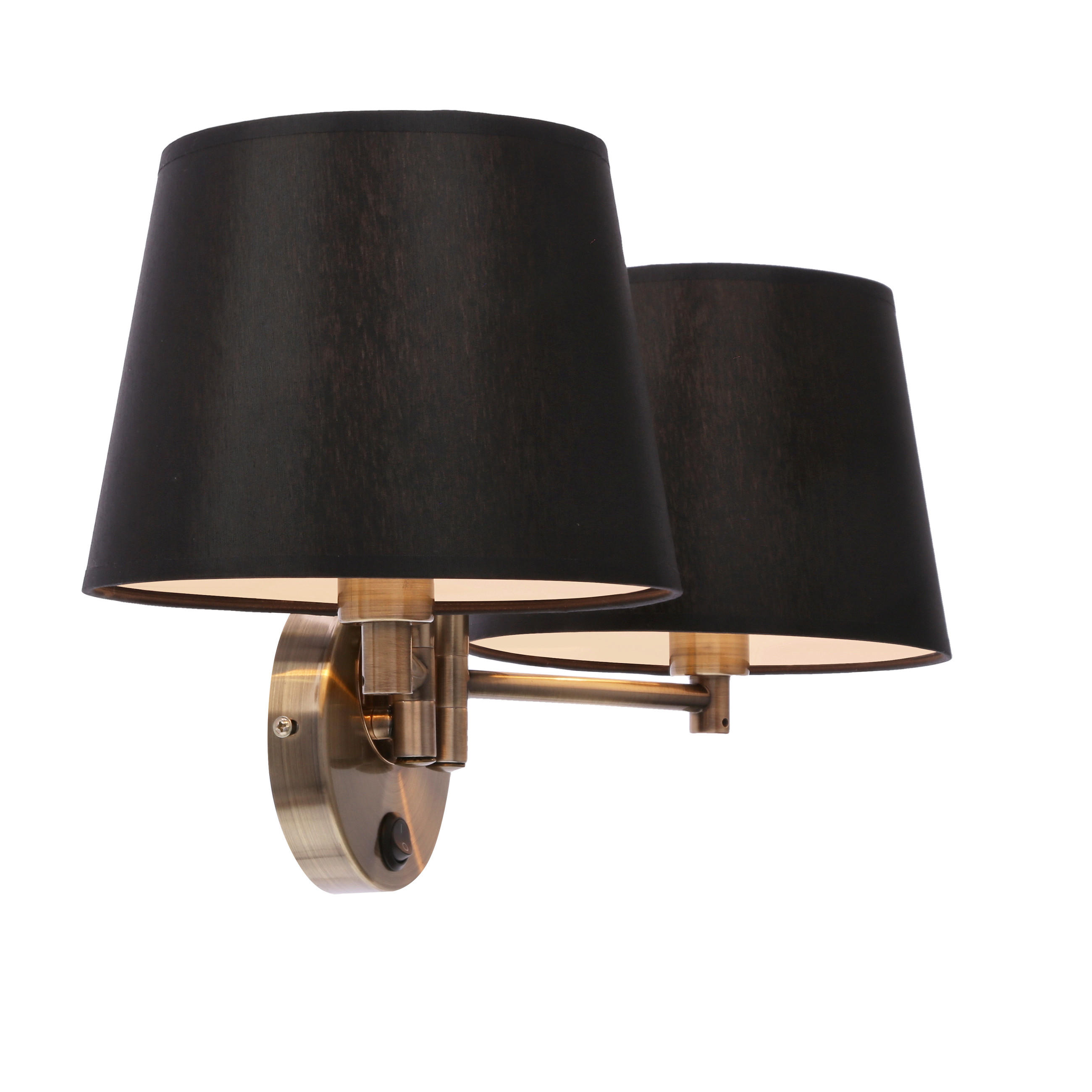 VÄGGLAMPA Ibis 48/25/25 cm   - bronsfärgad/svart, Klassisk, metall/plast (48/25/25cm)