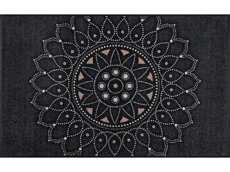FUßMATTE 75/120 cm Schwarz - Schwarz, KONVENTIONELL, Kunststoff/Textil (75/120cm) - wash+dry