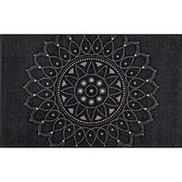 FUßMATTE 75/120 cm Purnima  - Schwarz, KONVENTIONELL, Kunststoff/Textil (75/120cm) - wash+dry