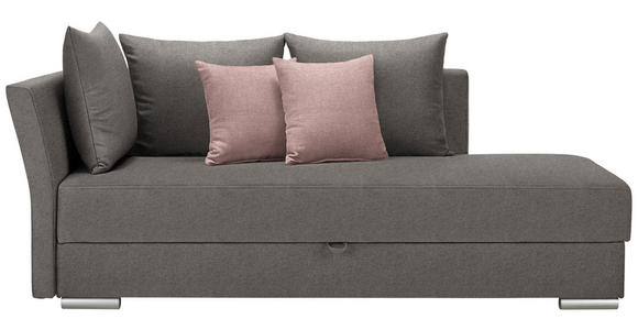 LIEGE  in Webstoff Grau  - Chromfarben/Rosa, Design, Kunststoff/Textil (220/93/100cm) - Xora