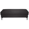 HOCKER Velours Dunkelgrau  - Dunkelgrau/Schwarz, Design, Textil/Metall (140/45/80cm) - Xora