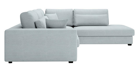 ECKSOFA in Cord Pastellgrün  - Pastellgrün/Schwarz, KONVENTIONELL, Kunststoff/Textil (314/250cm) - Carryhome