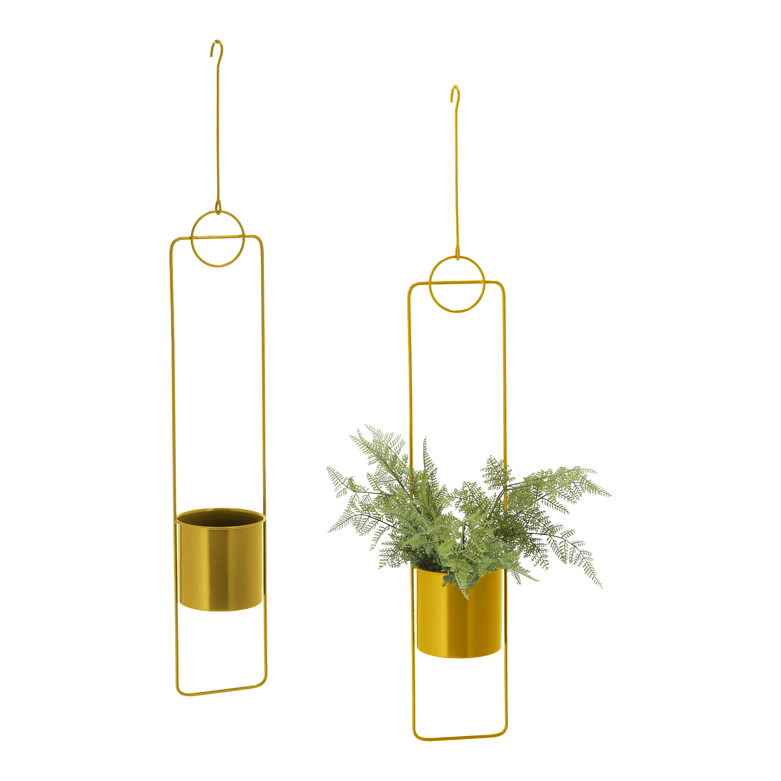 BLUMENAMPELN   - Goldfarben, Basics, Metall (15/88/15cm)