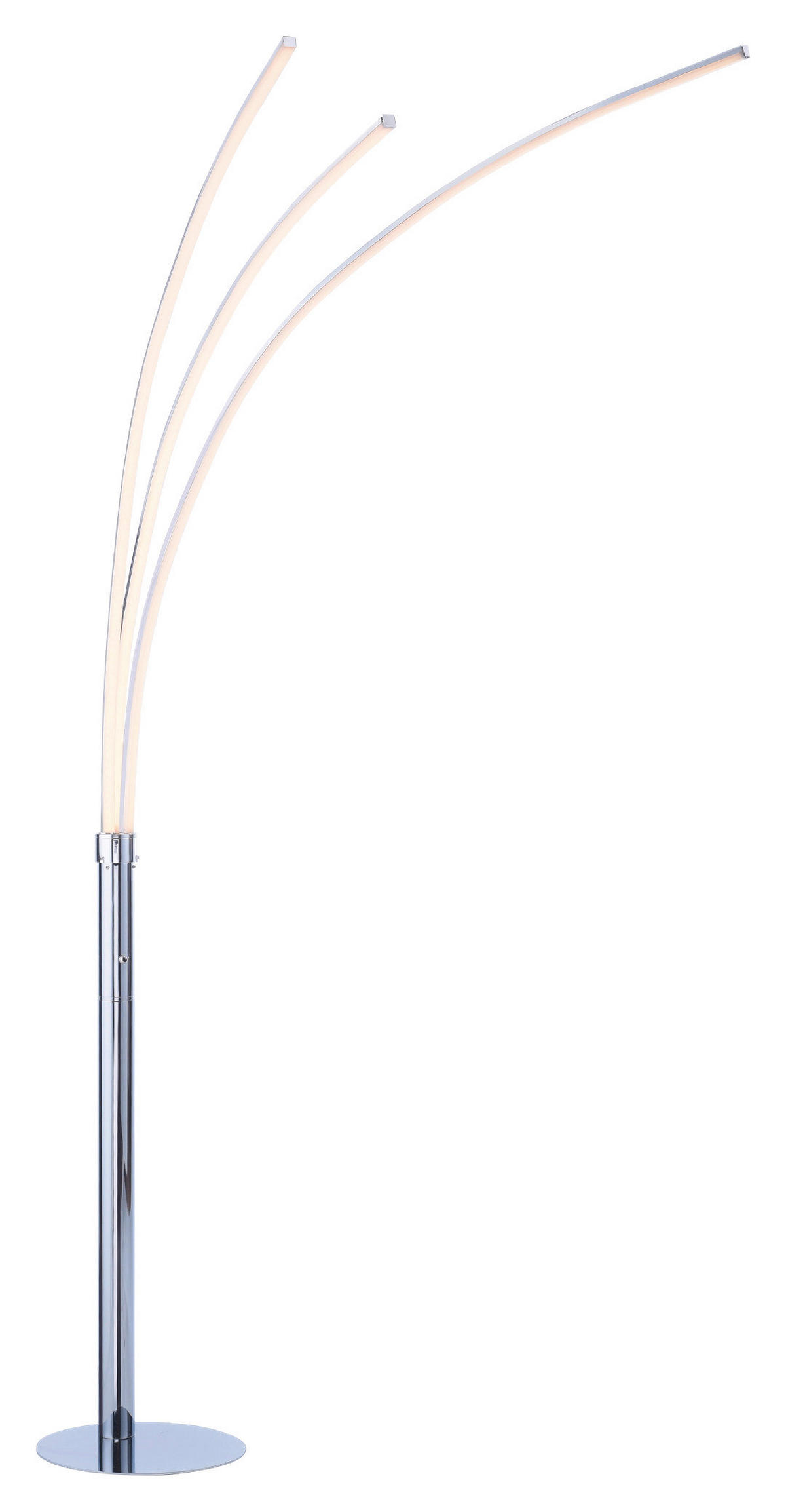 LED ÁLLÓLÁMPA - ezüst, Design, műanyag/fém (80/58/215cm)