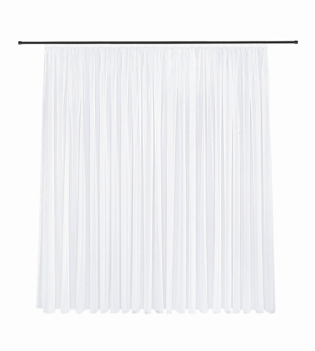 FERTIGSTORE  transparent  450/245 cm   - Weiß, Basics, Textil (450/245cm)