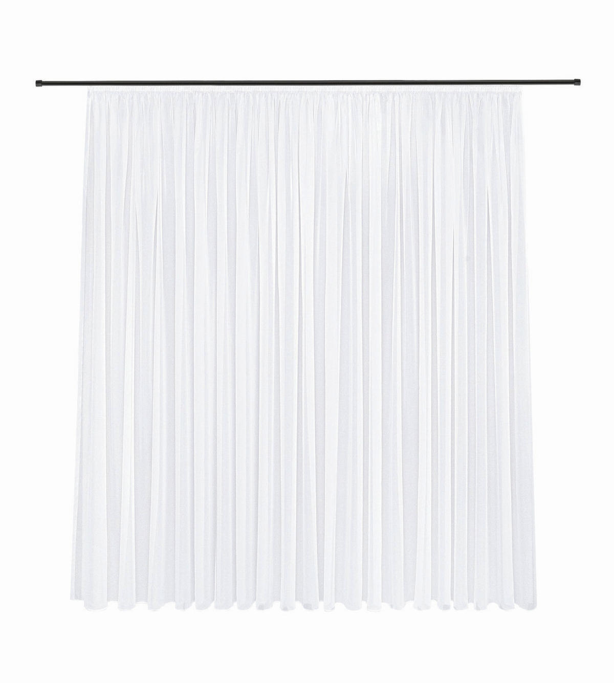 FERTIGSTORE  transparent  450/245 cm   - Weiß, Basics, Textil (450/245cm)