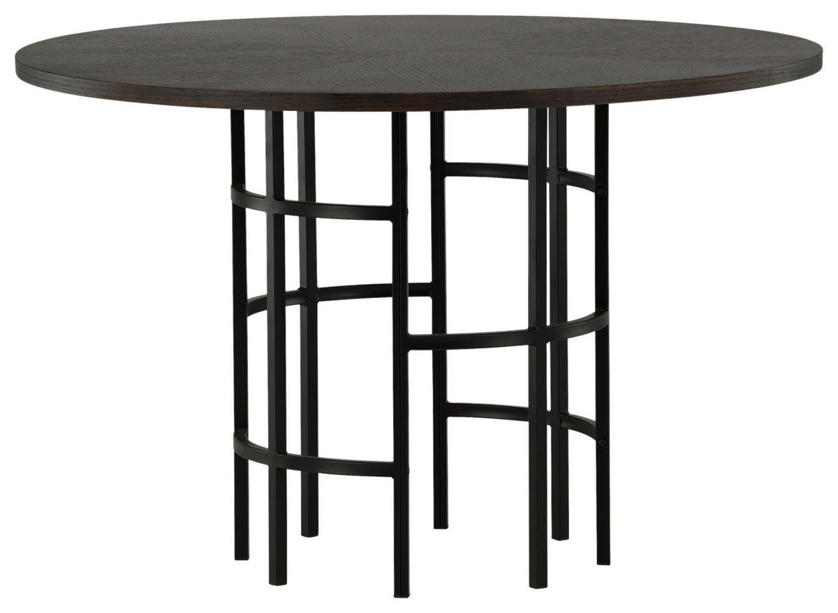MATBORD i trä, metall 115/115/74 cm   - brun/svart, Design, metall/trä (115/115/74cm) - Livetastic