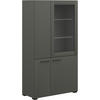 VITRINE in Graphitfarben  - Anthrazit/Graphitfarben, Design, Glas/Holzwerkstoff (100/143,3/41,9cm) - Cantus