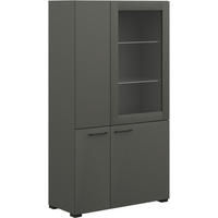 VITRINE in Graphitfarben  - Anthrazit/Graphitfarben, Design, Glas/Holzwerkstoff (100/143,3/41,9cm) - Cantus