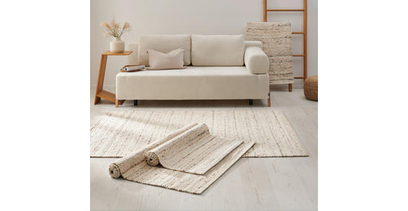 HANDWEBTEPPICH 70/130 cm Nova  - Creme, KONVENTIONELL, Textil (70/130cm) - Linea Natura