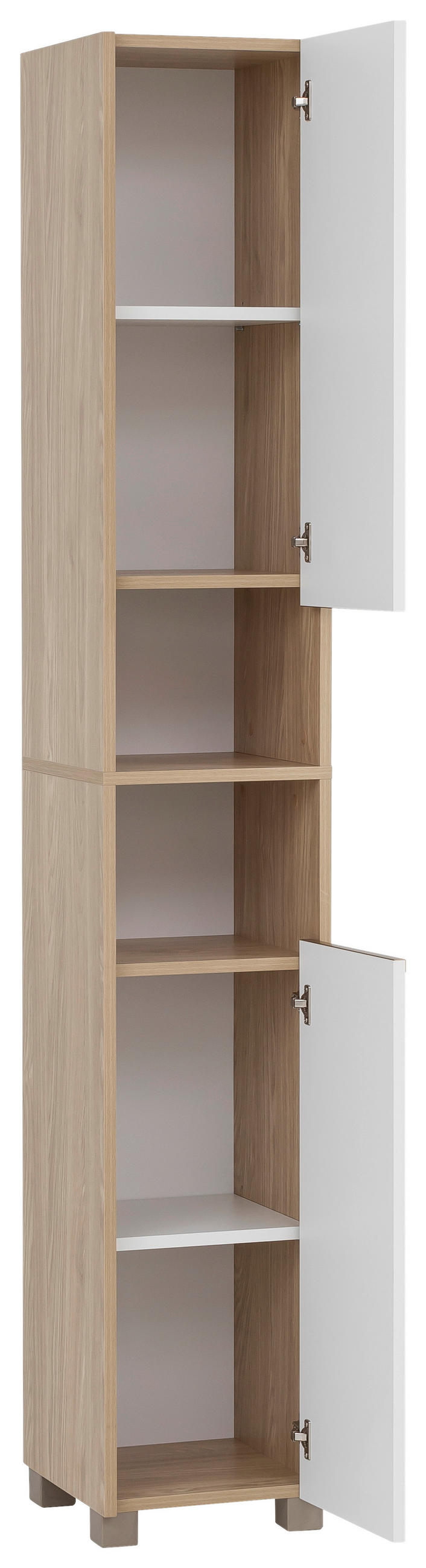 HOCHSCHRANK 30,3/186,5/33,1 cm  - Edelstahlfarben/Eichefarben, MODERN, Holzwerkstoff/Kunststoff (30,3/186,5/33,1cm) - MID.YOU