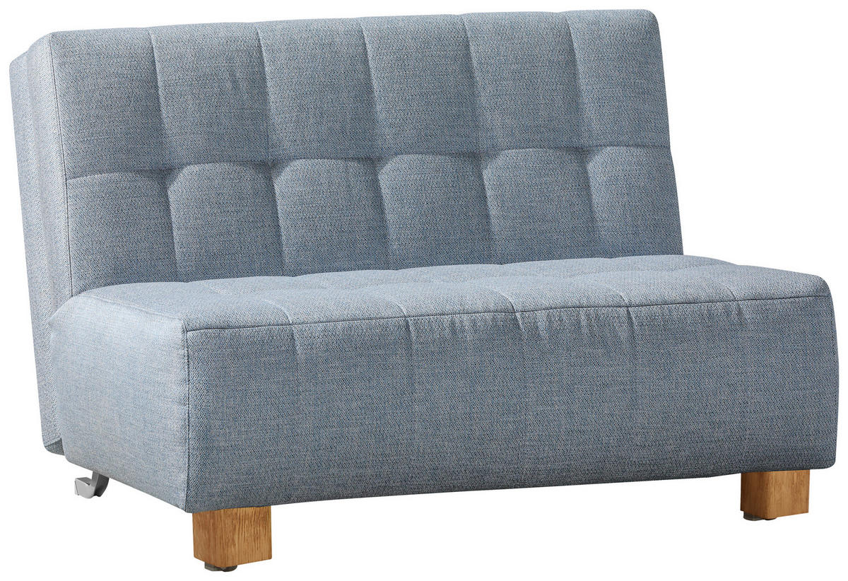 SCHLAFSOFA Hellblau  - Naturfarben/Hellblau, Design, Holz/Textil (125/92/102cm) - Novel