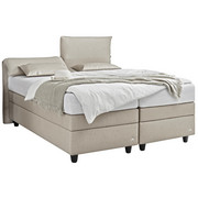 BOXSPRINGBETT 180/200 cm in Beige, Grau - Beige/Schwarz, KONVENTIONELL, Kunststoff/Textil (180/200cm) - Ruf
