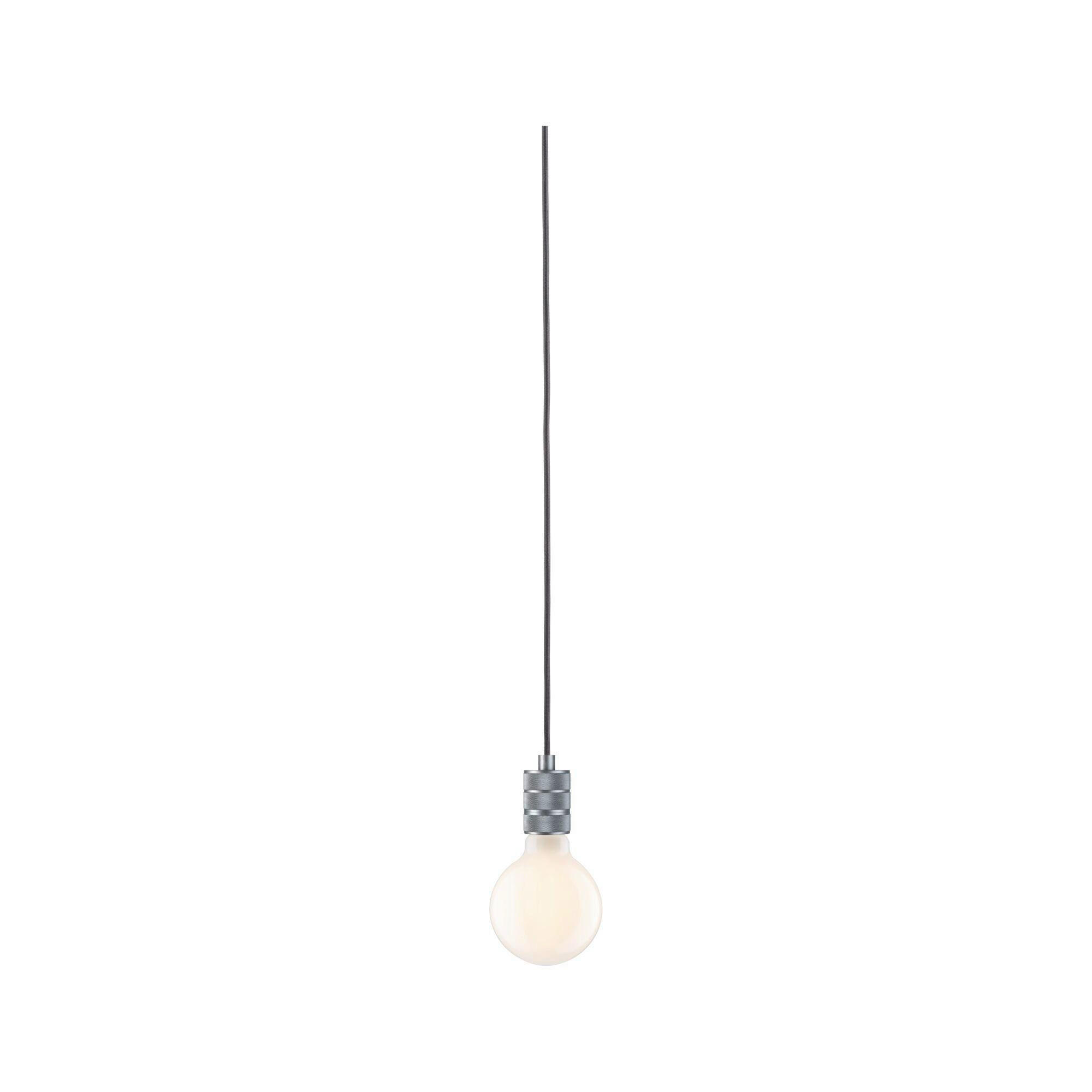 HÄNGELEUCHTE  - Grau, Basics, Textil/Metall (4,8cm) - Paulmann