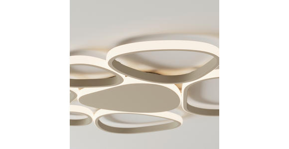 LED-DECKENLEUCHTE Acrux 89,5/79/4 cm  - Sandfarben, Design, Kunststoff/Metall (89,5/79/4cm) - Novel