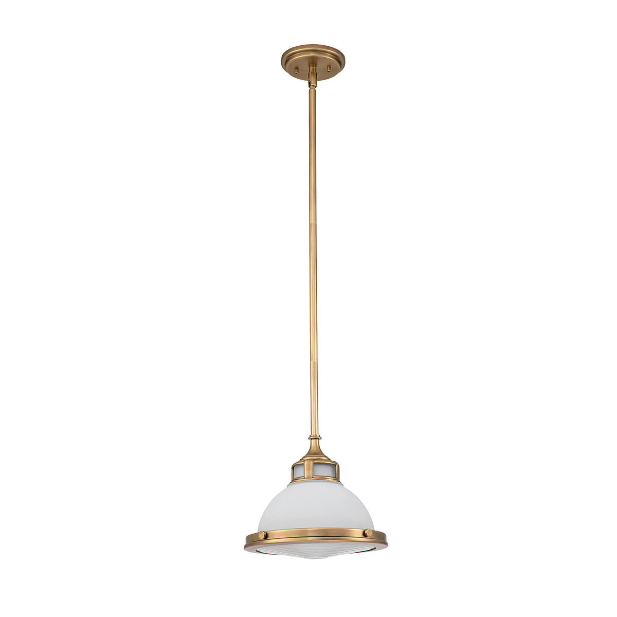 HÄNGLAMPA Amelia 29.2/31.8  cm  - mässingsfärgad, Klassisk, metall/glas (29.2/31.8 cm) - Elstead Lighting