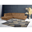 ECKSOFA Terracotta Webstoff  - Terracotta/Schwarz, KONVENTIONELL, Textil/Metall (225/288cm) - Carryhome