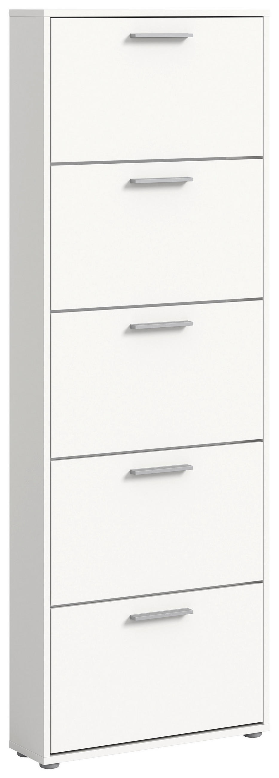 BILLENŐS CIPŐSSZEKRÉNY 59/169/17 cm  - ezüst/fehér, Design, műanyag/faalapú anyag (59/169/17cm) - Carryhome