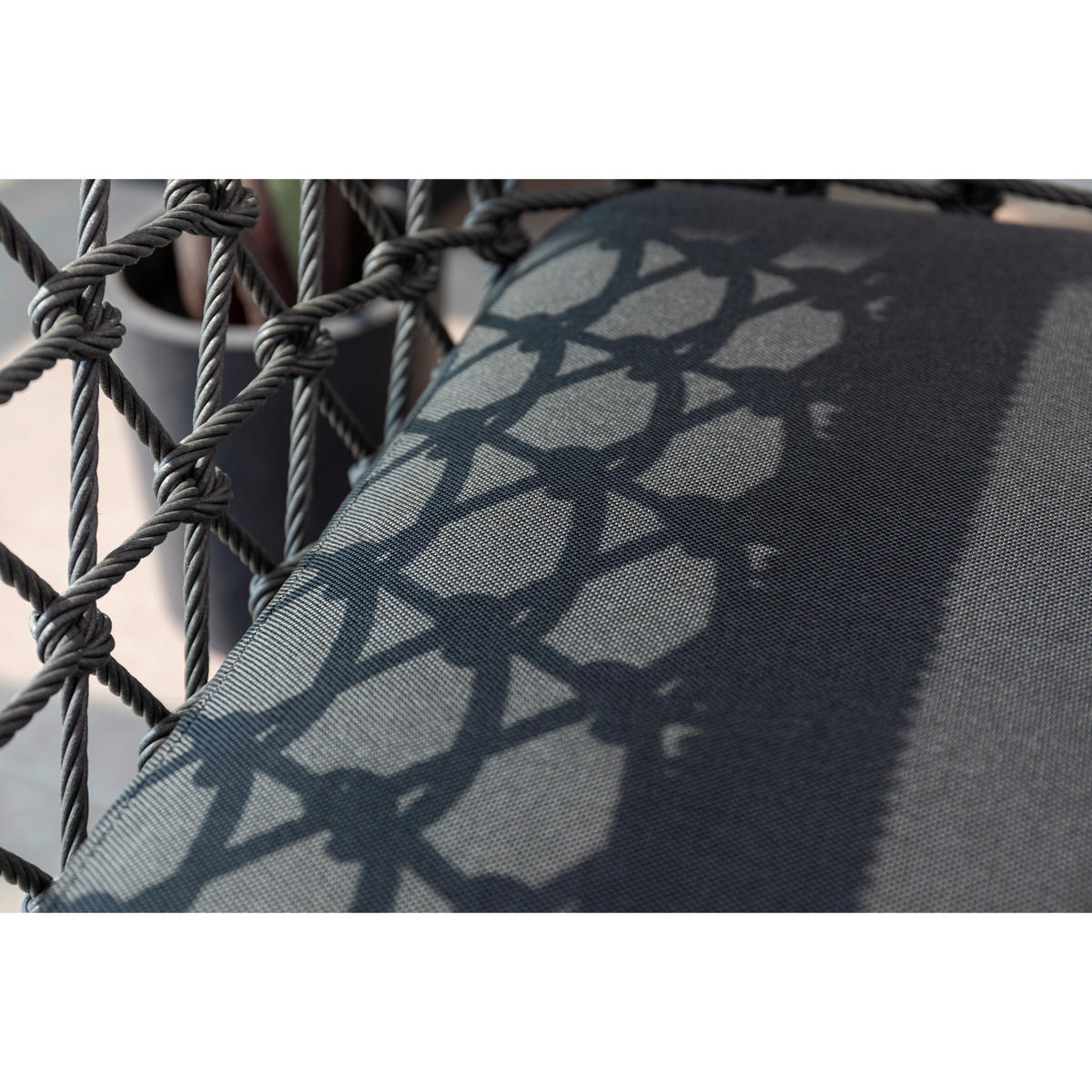 GARTENSET 5-teilig  - Anthrazit, MODERN, Kunststoff/Textil - Gardenson
