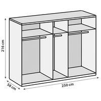 DREHTÜRENSCHRANK 250/216/58 cm,  in Sahara, 5-türig  - Chromfarben/Sahara, MODERN, Holzwerkstoff (250/216/58cm) - MID.YOU