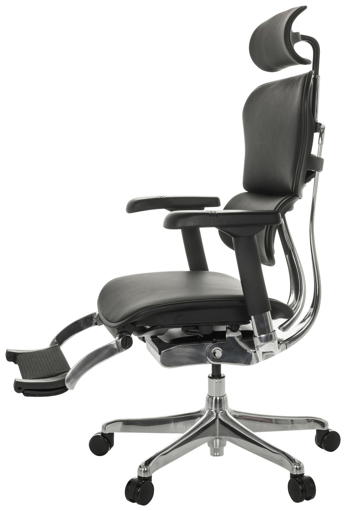 DREHSTUHL  in Schwarz  - Schwarz, MODERN, Leder/Kunststoff (76/119 - 138/64cm) - MID.YOU