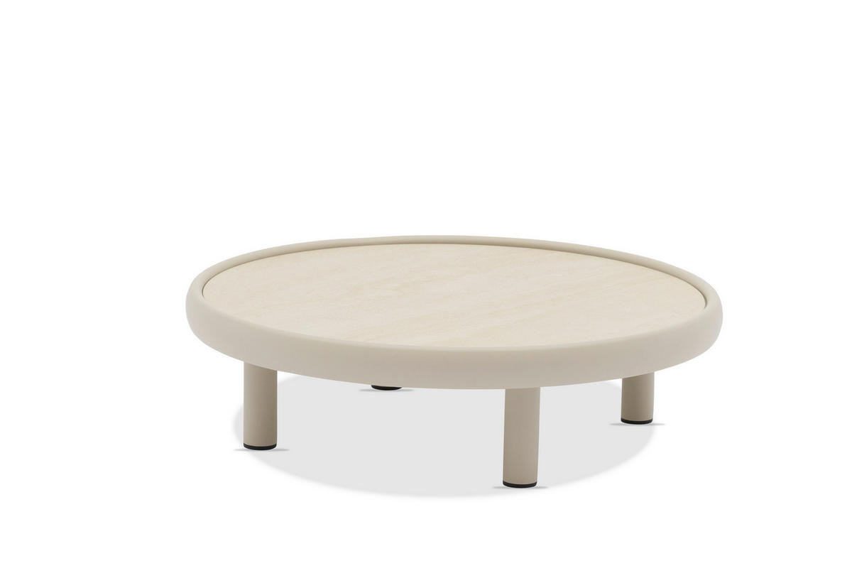 LOUNGETISCH  - Beige, Modern, Keramik/Metall (80/80/33cm) - Zebra 