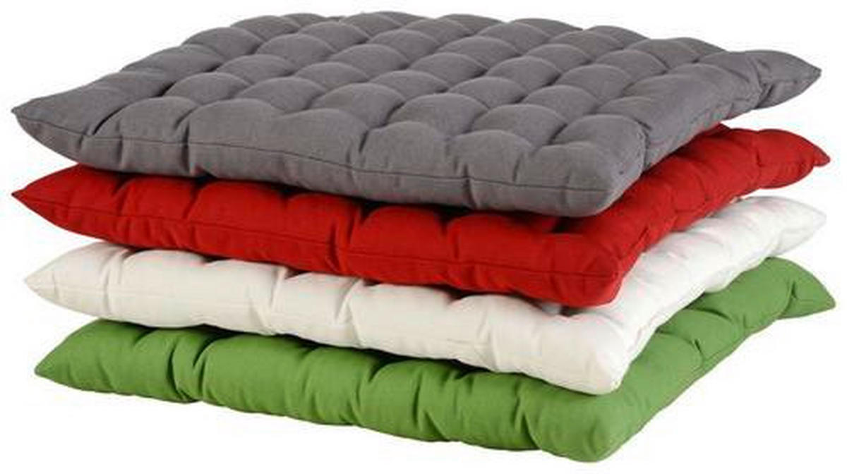 SITZKISSEN  38/38 cm   - Grau, Basics, Textil (38/38cm) - Novel