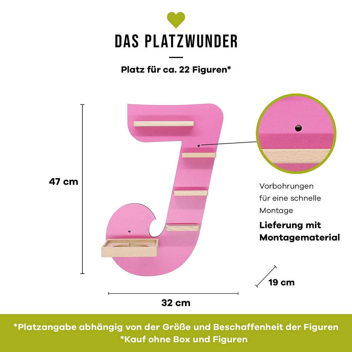 KINDERREGAL  - Pink, Modern, Holzwerkstoff (32/47/19cm) - MID.YOU