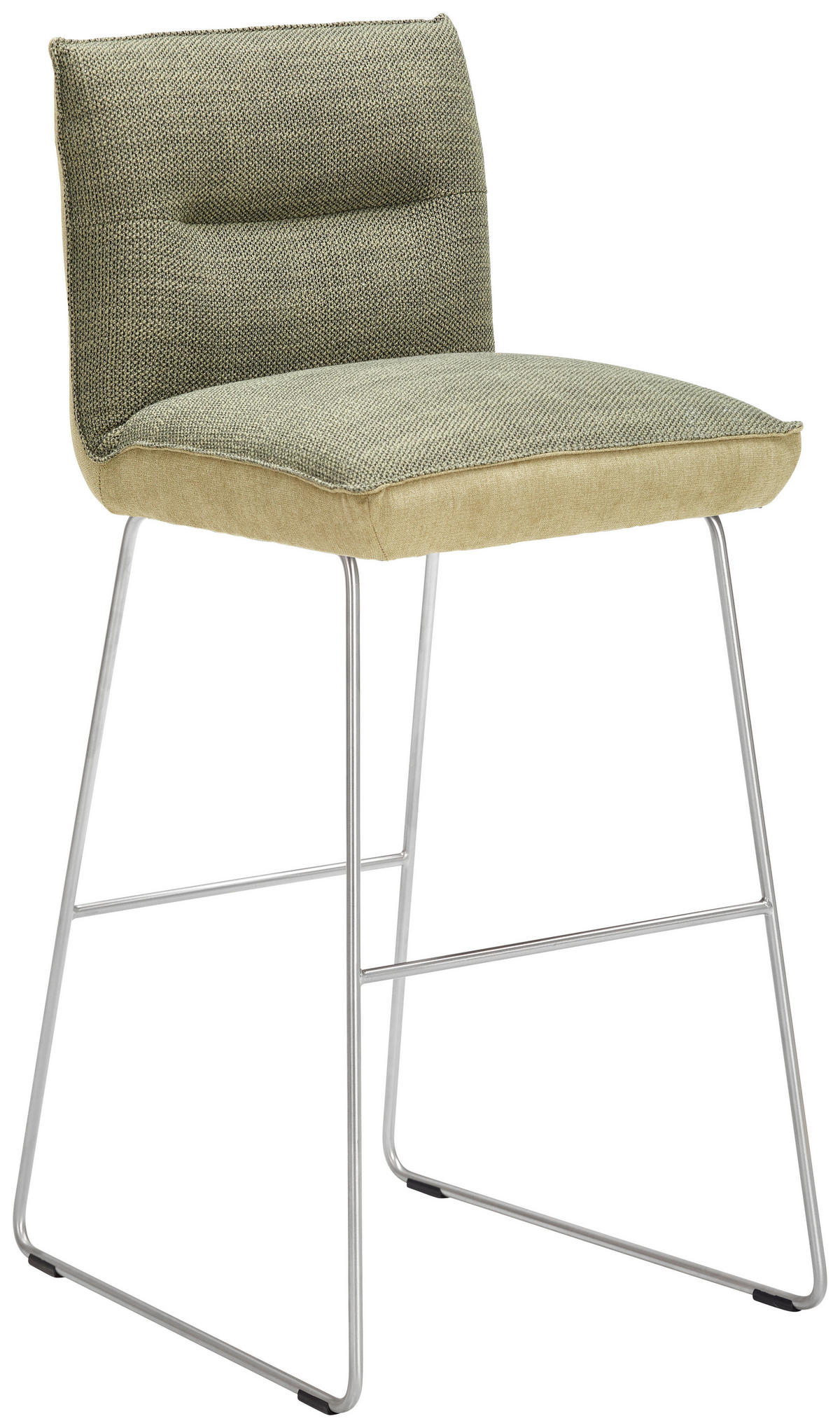 BARHOCKER in Metall, Textil Grün, Edelstahlfarben, Hellgrün  - Edelstahlfarben/Hellgrün, Design, Textil/Metall (51/107/59cm) - Dieter Knoll