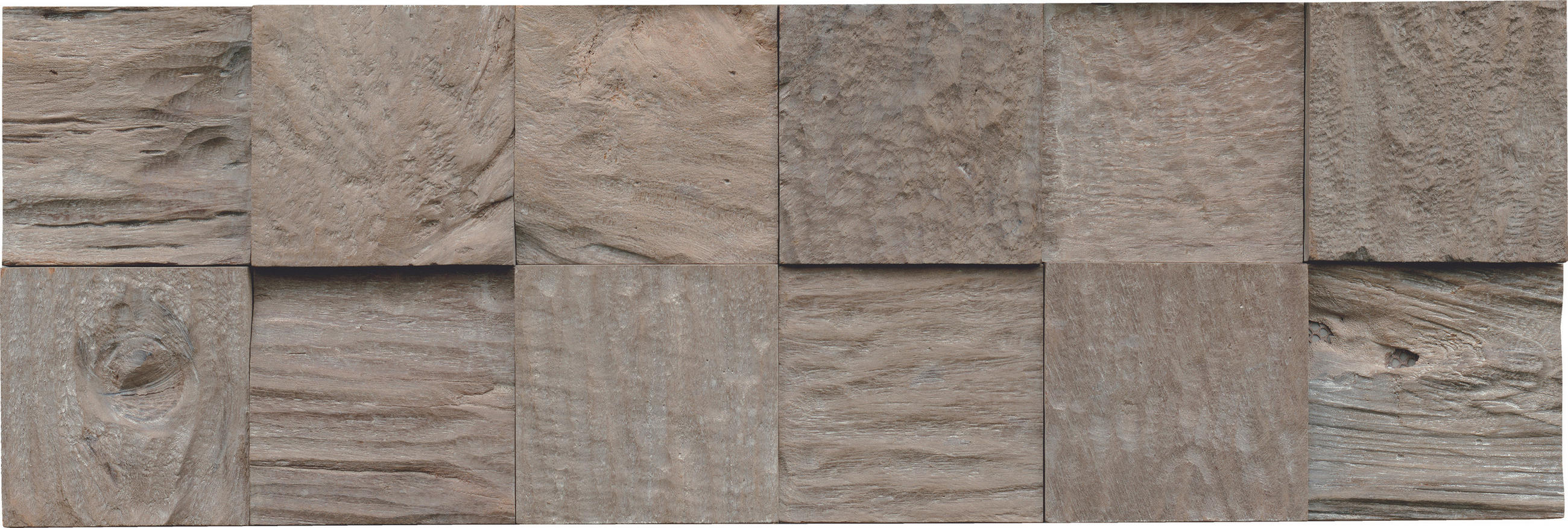 WANDVERKLEIDUNG 10 Stück  - Grau, Basics, Holz (55.2/18.4/2cm)