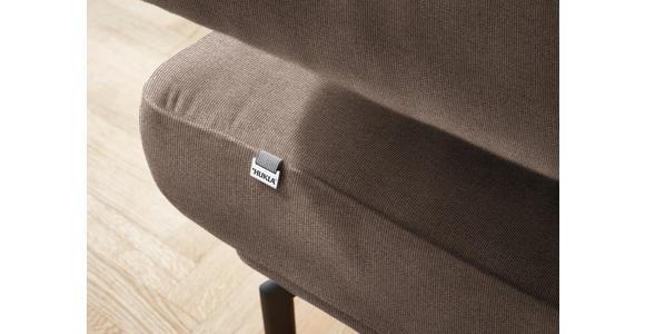 ECKSOFA in Chenille Braun 224/305 cm - Schwarz/Braun, Design, Textil/Metall (224/305cm) - Dieter Knoll