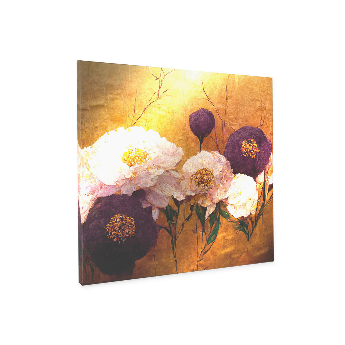 LEINWANDBILD Blumen 60/60 cm  - Multicolor, Basics, Holz/Textil (60/60cm)