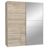 SCHWEBETÜRENSCHRANK 170/200/61 cm 2-türig Sonoma Eiche  - Alufarben/Sonoma Eiche, KONVENTIONELL, Holzwerkstoff/Metall (170/200/61cm) - Carryhome