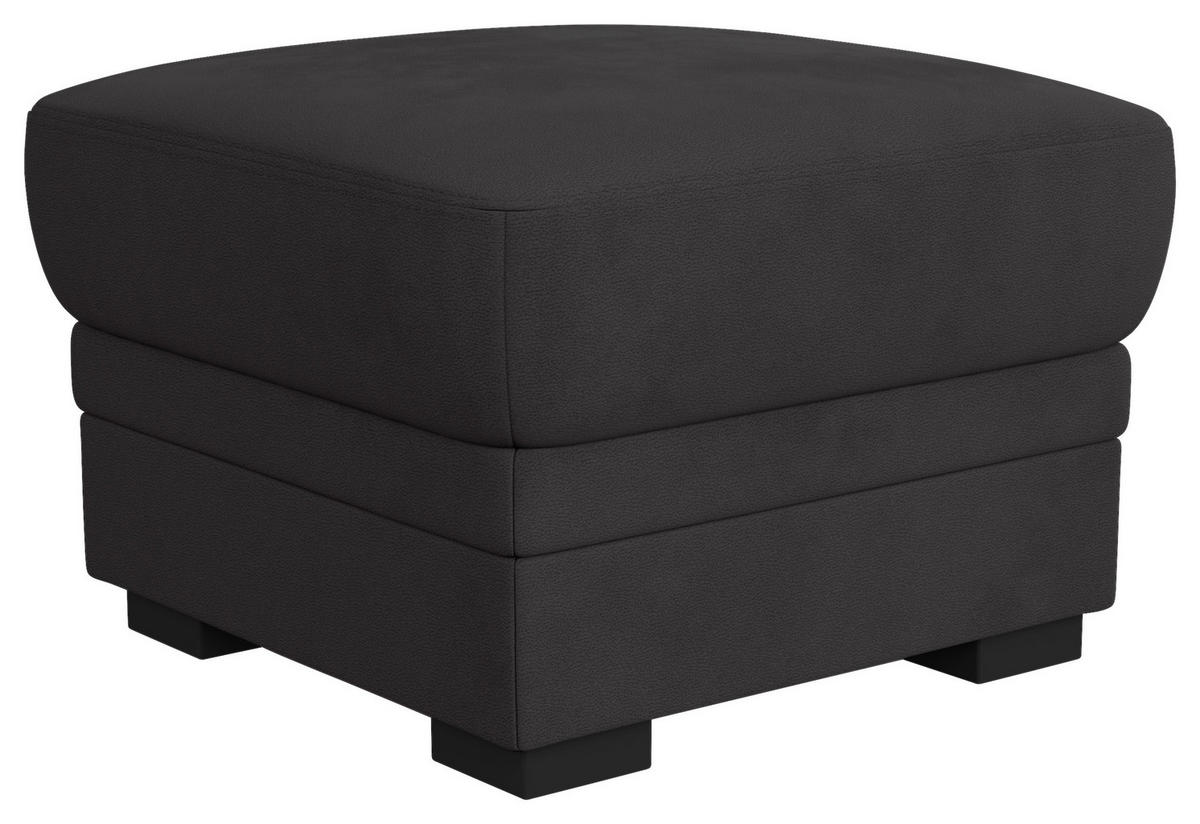 HOCKER Mikrofaser Anthrazit  - Anthrazit/Schwarz, Basics, Kunststoff/Textil (68/45/68cm) - MID.YOU