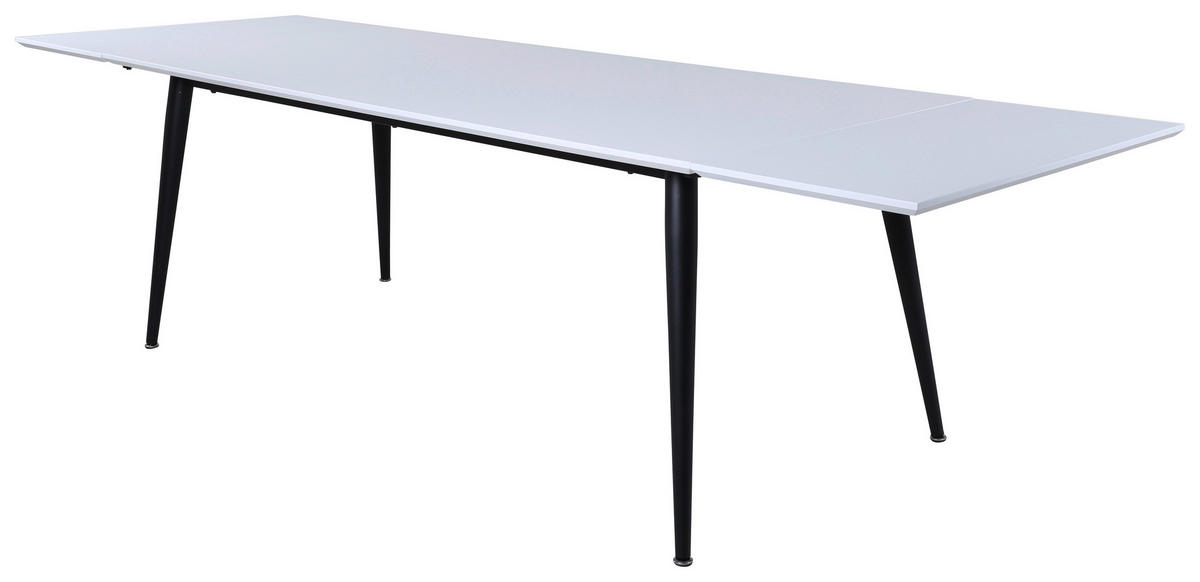 ESSTISCH rechteckig Schwarz, Weiß  - Schwarz/Weiß, Design, Kunststoff/Metall (195/90/76cm) - Livetastic