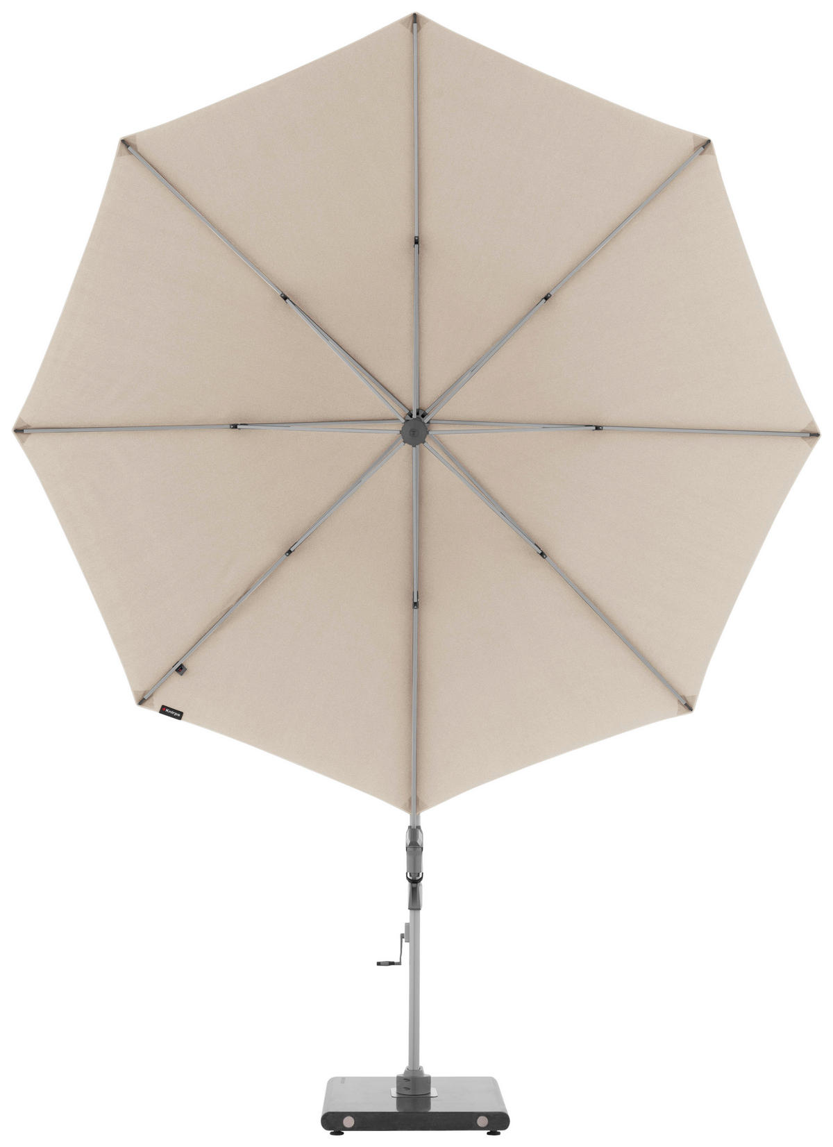 AMPELSCHIRM 340 cm Naturfarben  - Silberfarben/Naturfarben, Basics, Textil/Metall (340/340cm) - KNIRPS